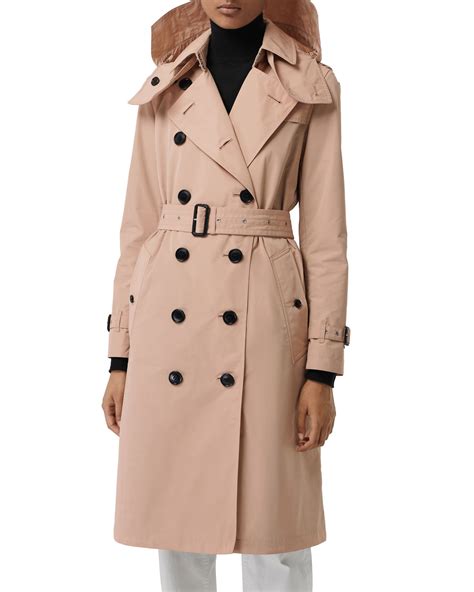 burberry hooded taffeta trench coat|kensington taffeta trench coat.